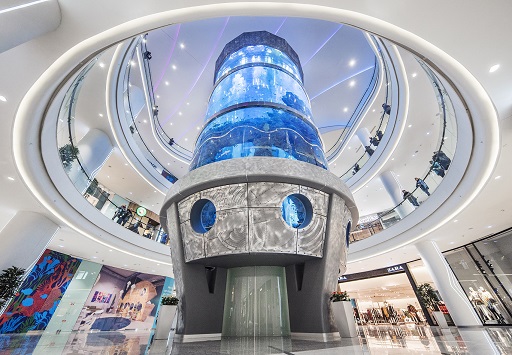 Het korte kolomaquarium: een innovatieve fusie van ruimtelijke esthetiek en ecologische concepten